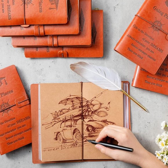 $10 Brown Faux Leather Journal: Your Perfect Companion for Thoughts and Ideas - Picture 2 of 4